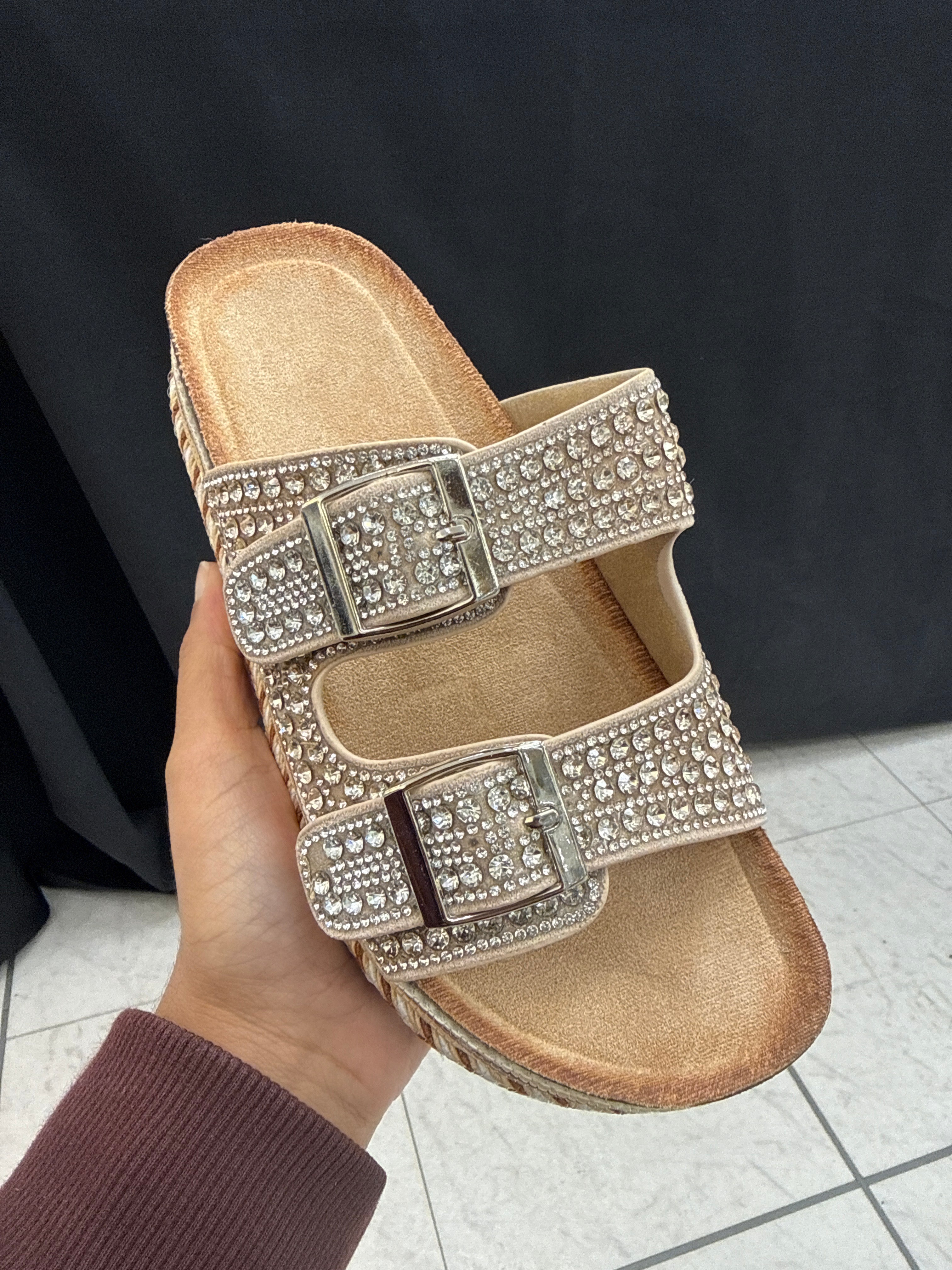 Diamanté Buckle Sandal