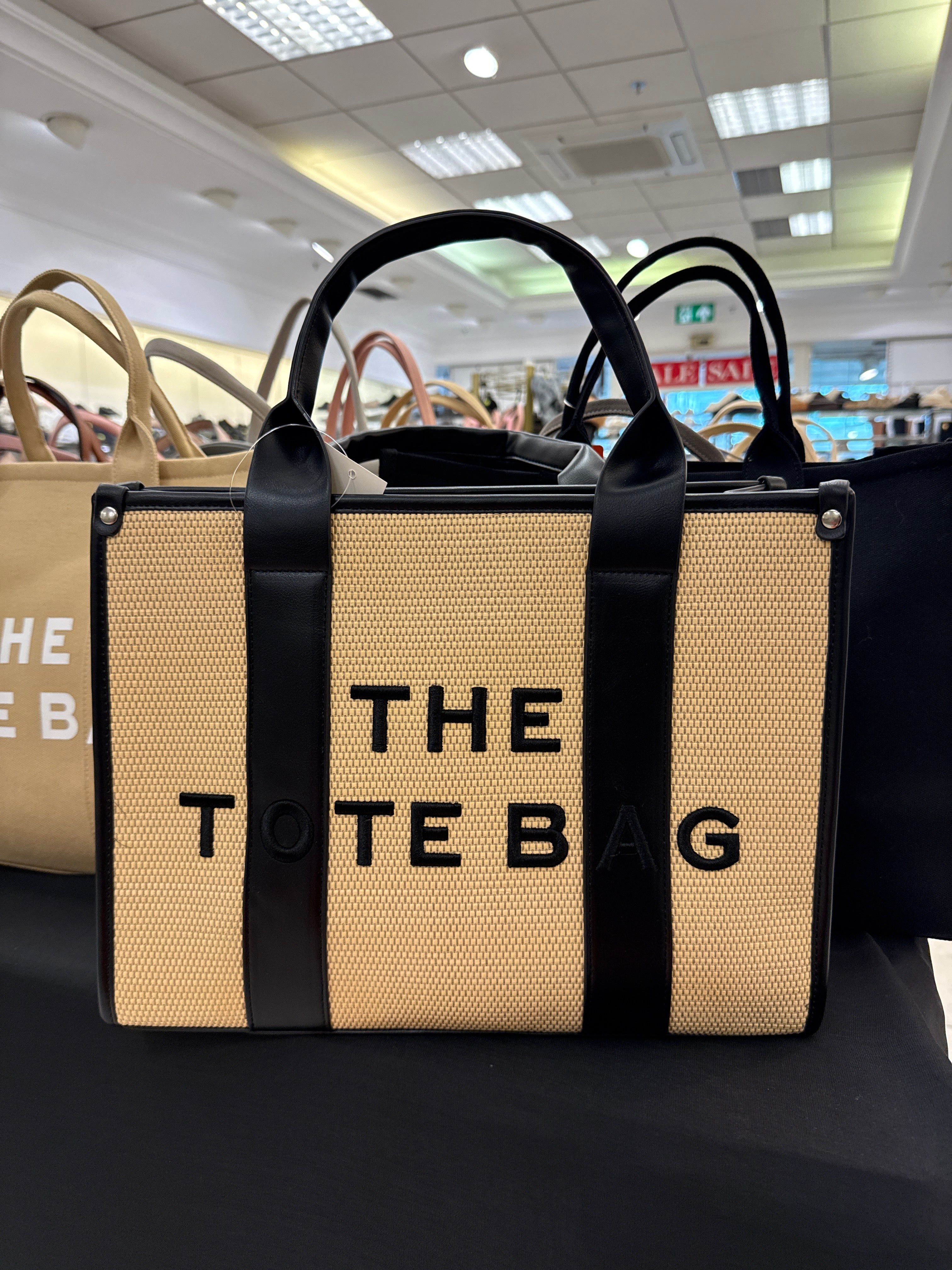 Woven Tote Bag Large Black