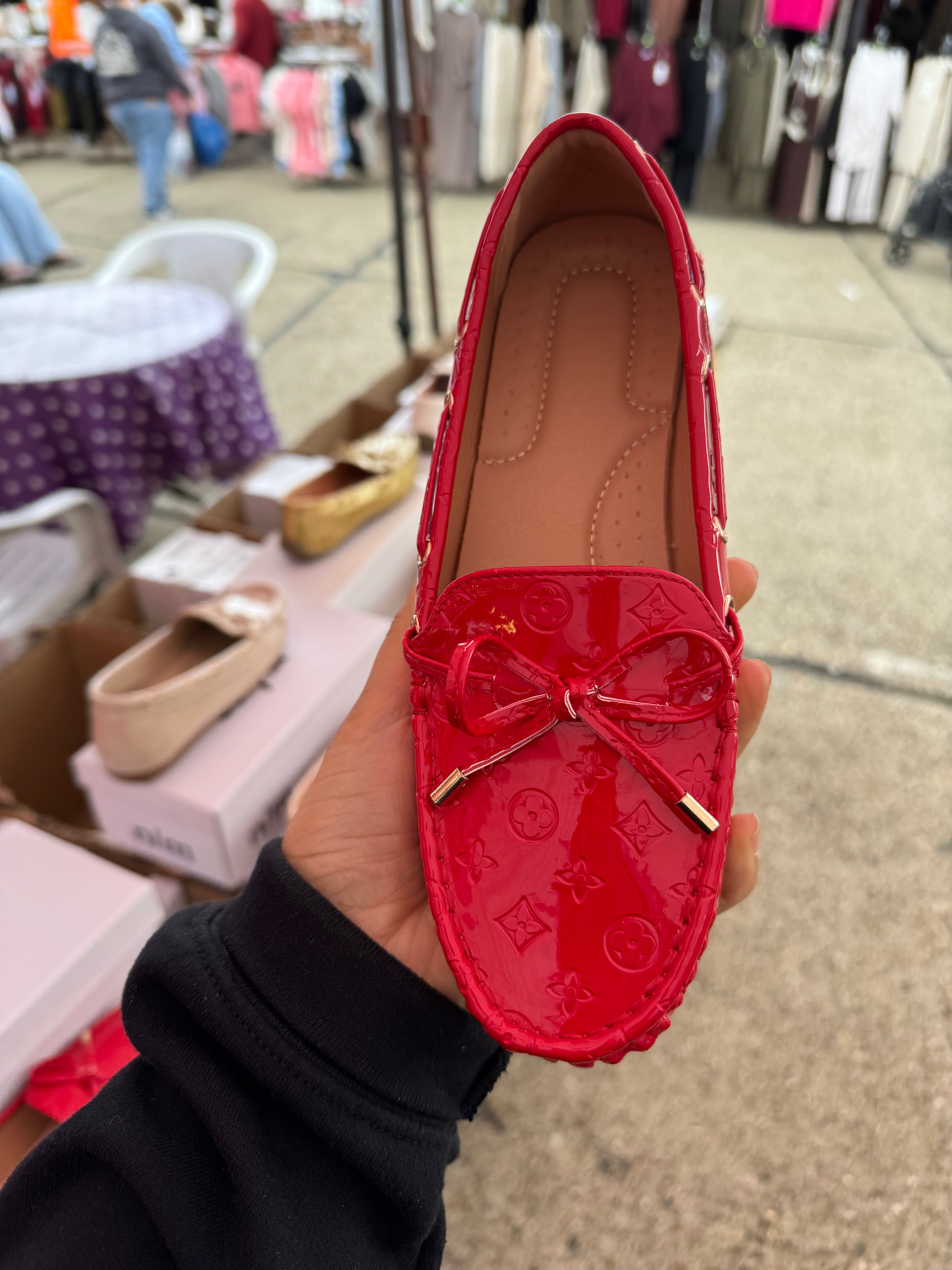 Dani shoes - Bow Detailed Pattern Loafers