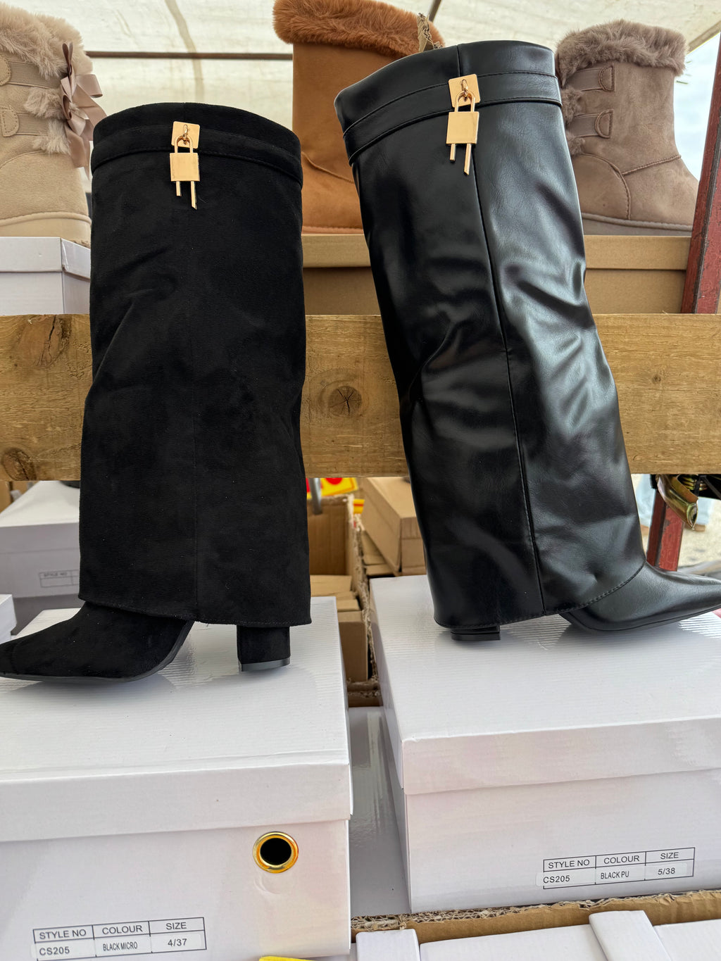 Fold over Lock Boots - Long Boots
