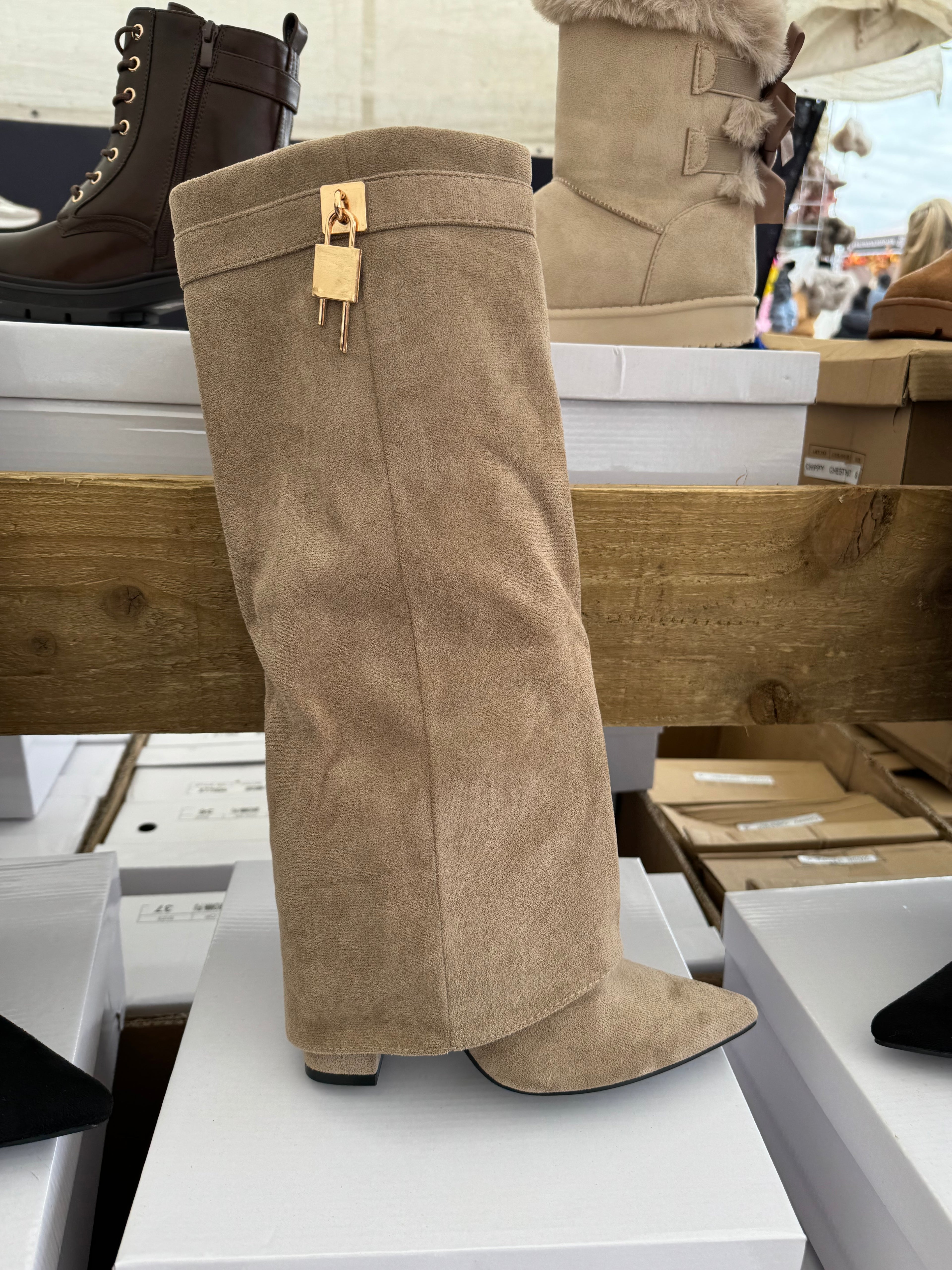 Fold over Lock Boots - Long Boots