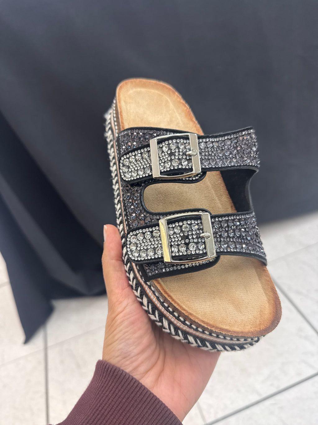 Diamanté Buckle Sandal