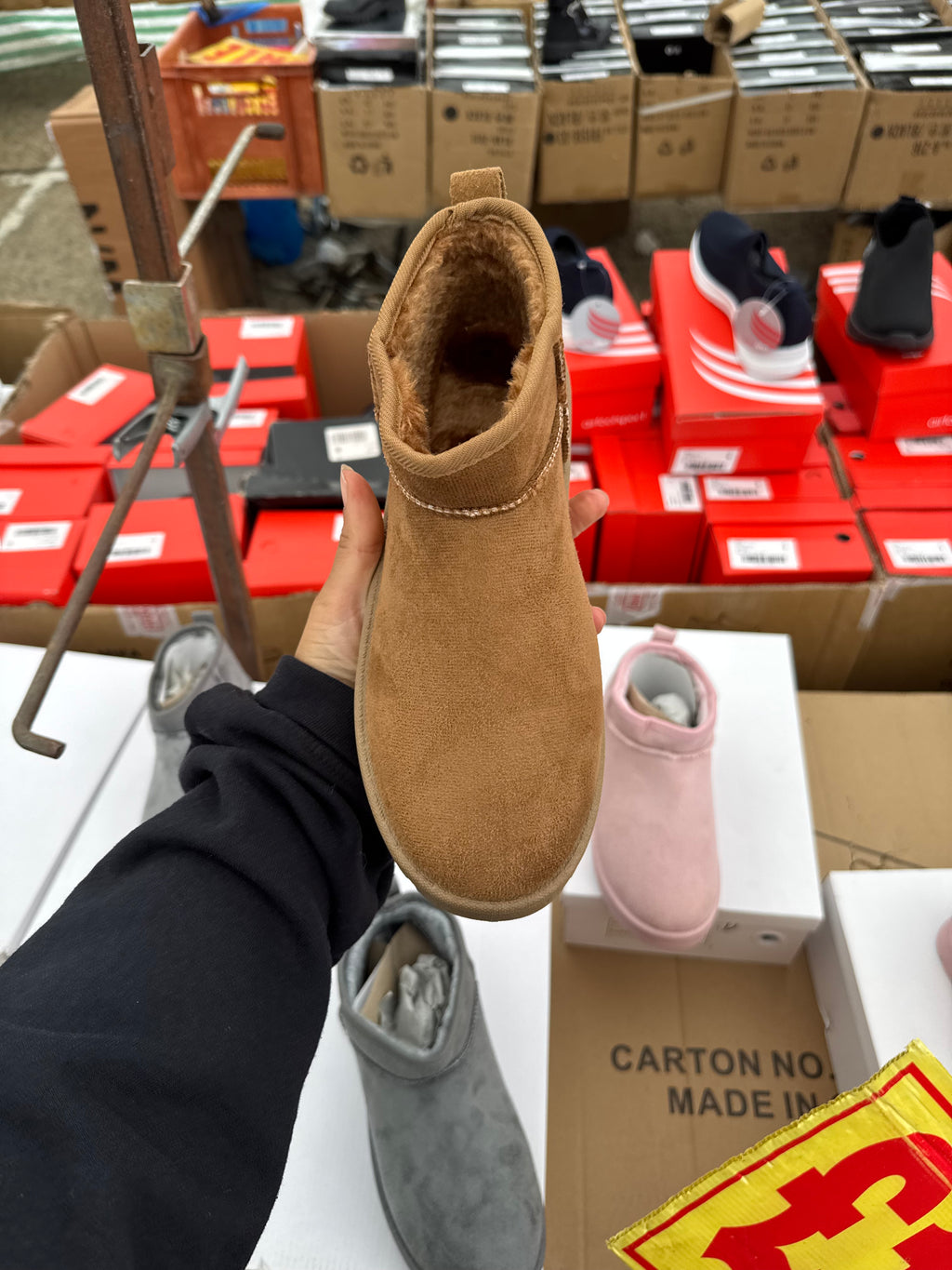 WOMENS LADIES WARM WINTER FAUX FUR LINED HUG SNUGG ANKLE SHOES BOOTS SIZE 3-8