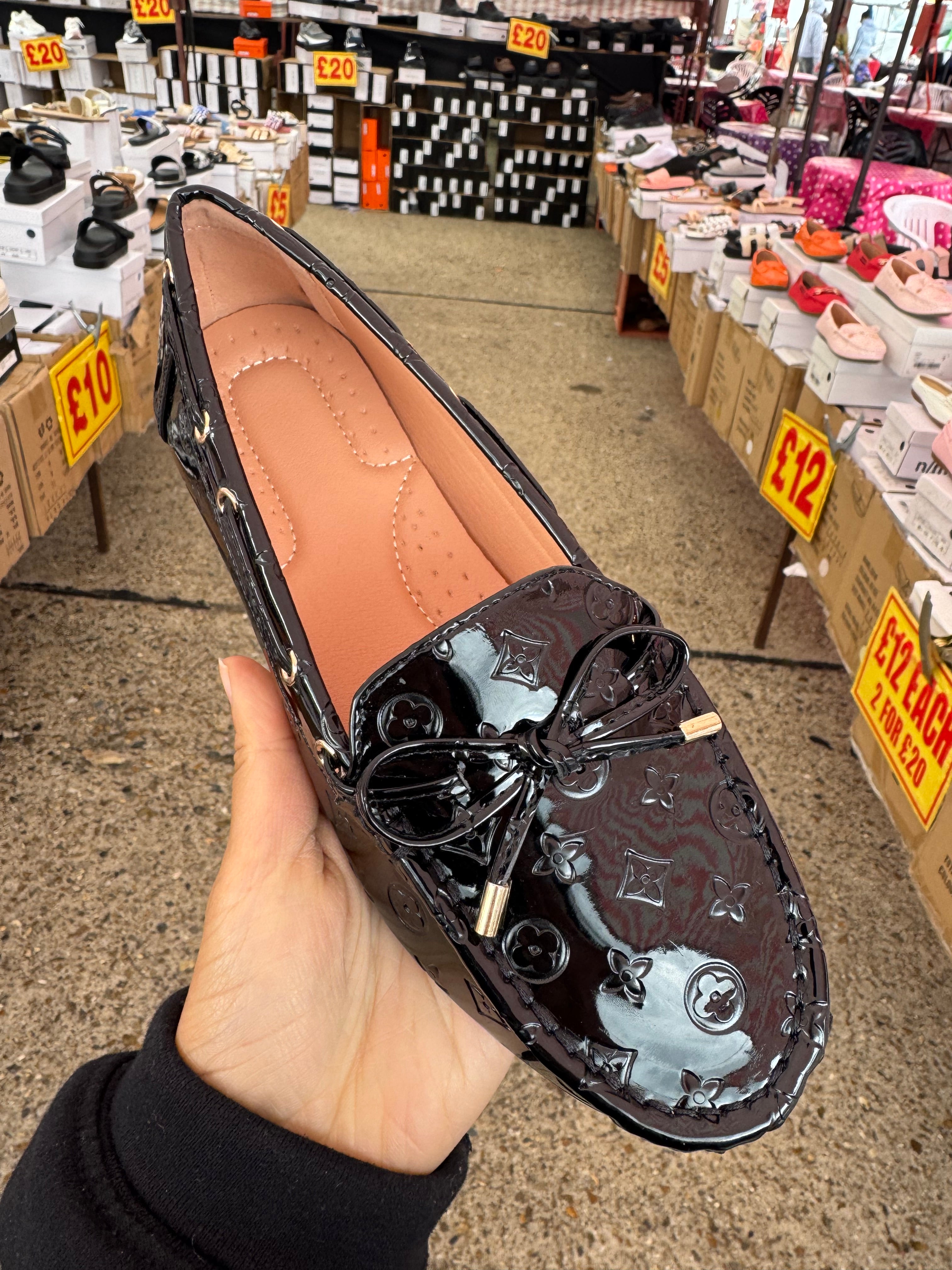 Dani shoes - Bow Detailed Pattern Loafers