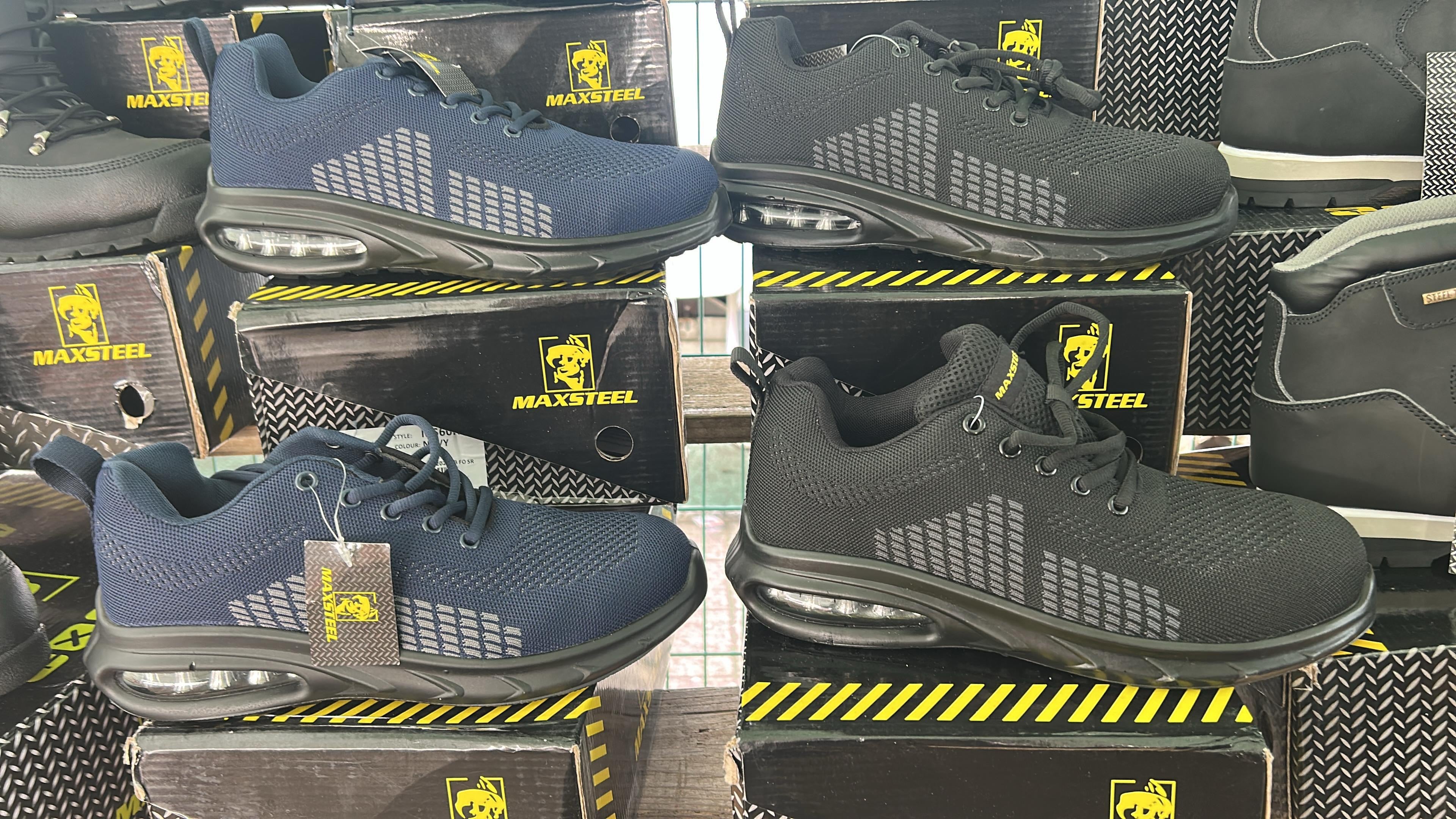 Maxsteel Lightweight Breathable Flyknit Safety Trainers With Bubble Sole MS60