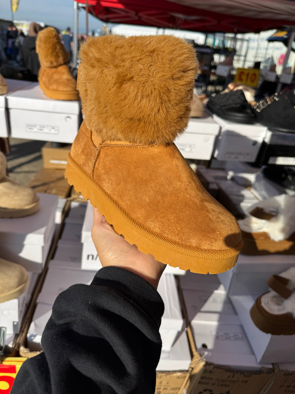 Ladies Ankle Boots Women Fur Lined Snug Winter Warm Collar Shoes UK 3 4 5 6 7 8