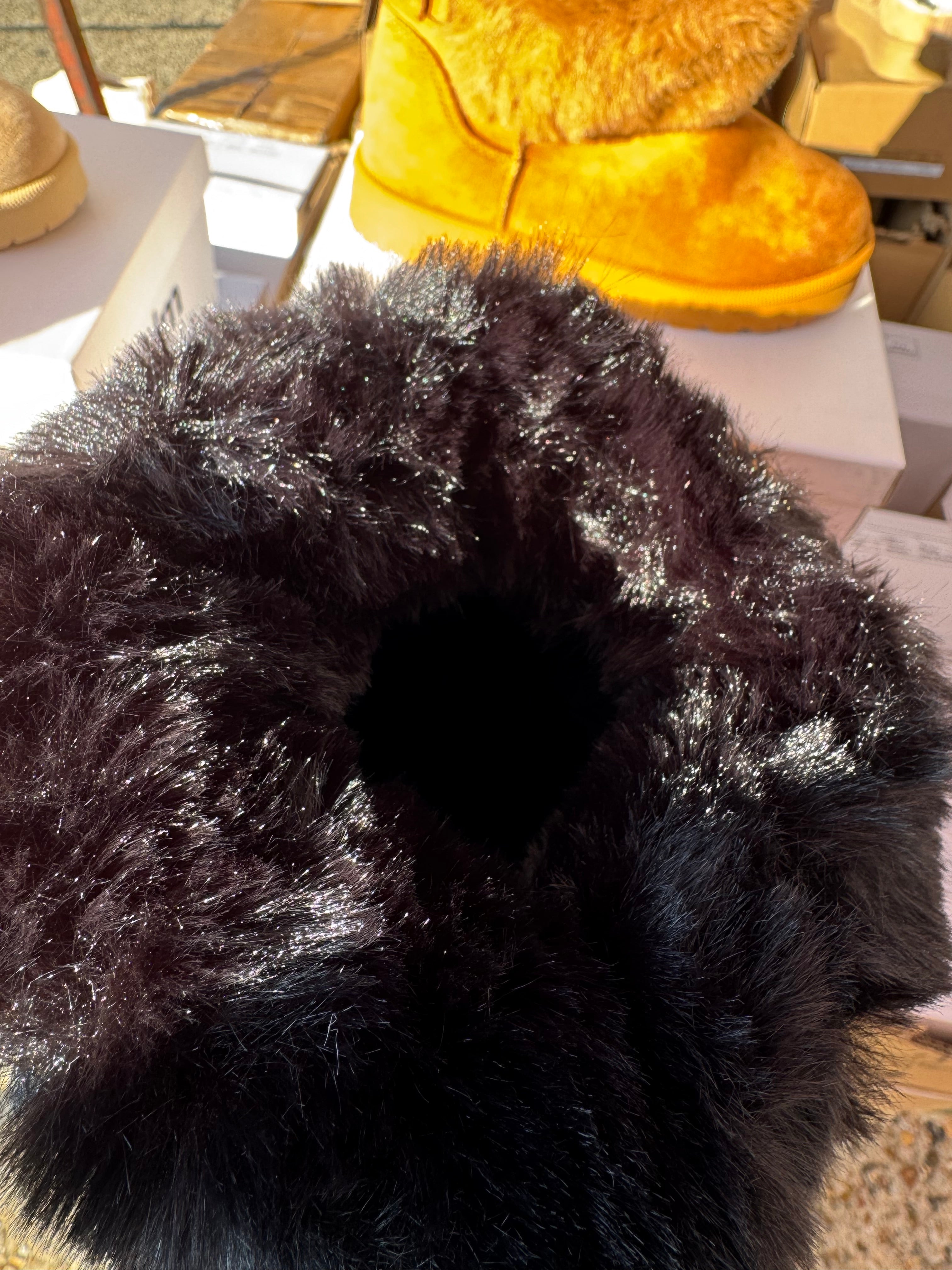 Ladies Ankle Boots Women Fur Lined Snug Winter Warm Collar Shoes UK 3 4 5 6 7 8