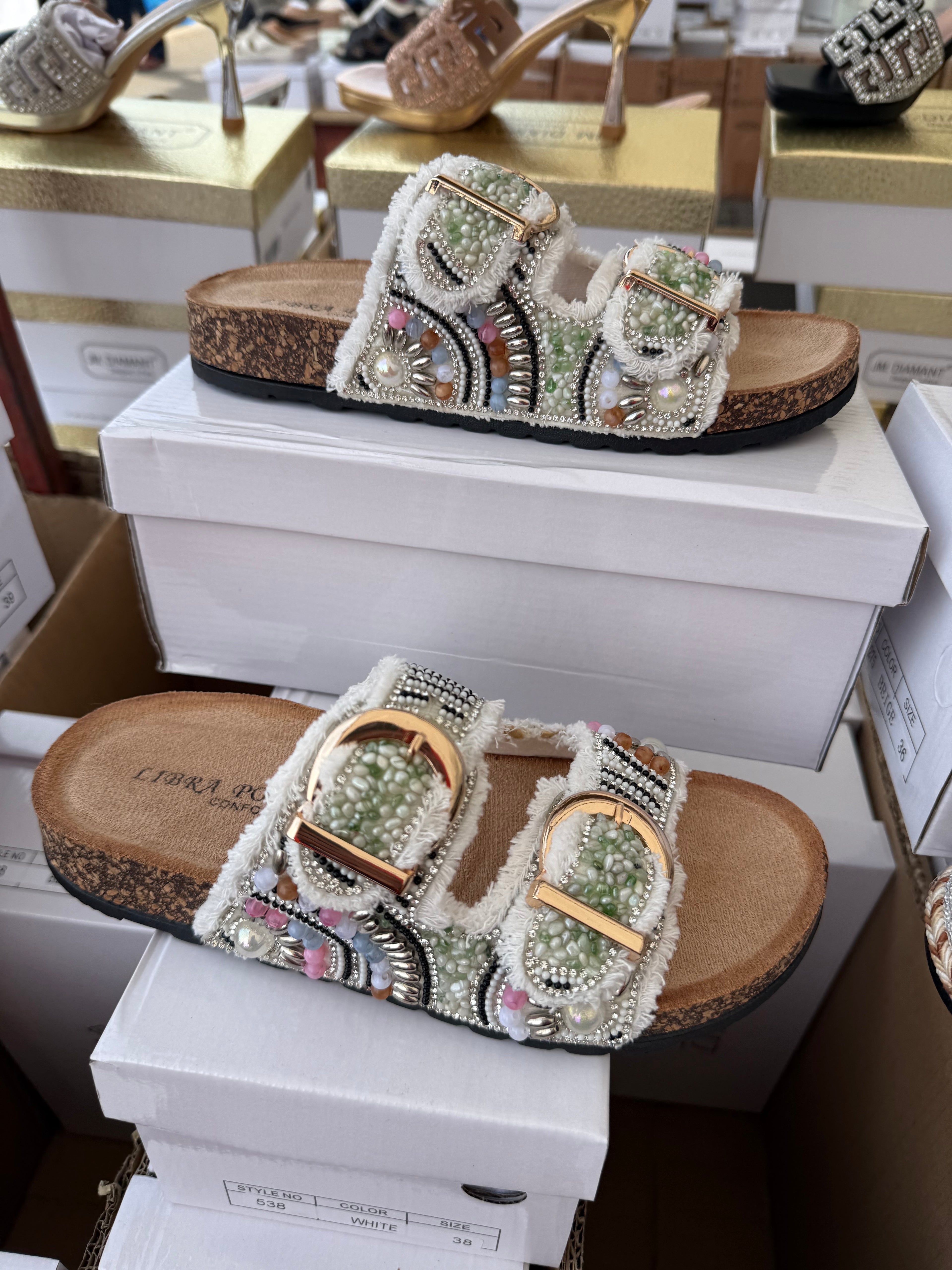 Embellished Sliders 5 - White