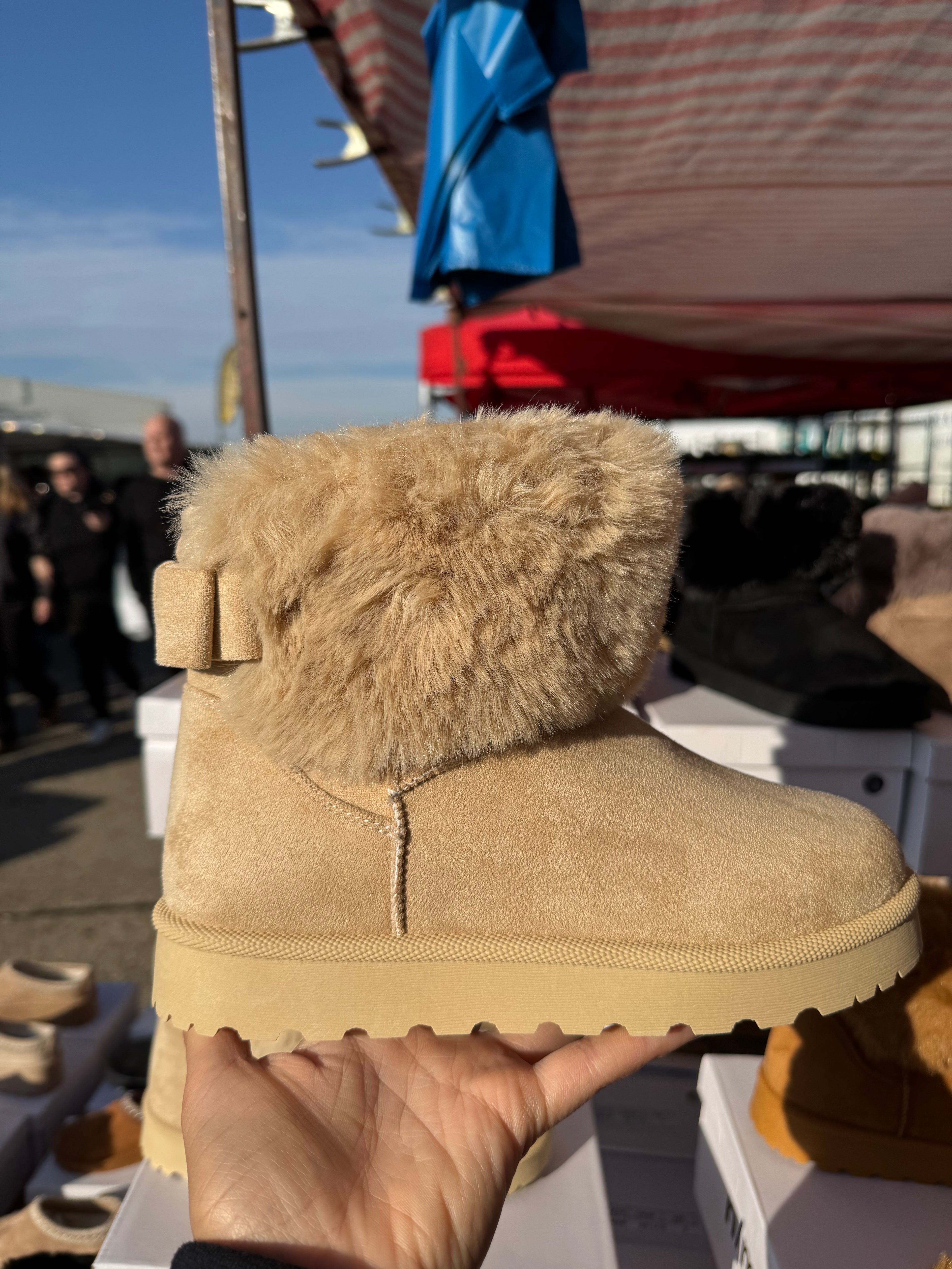 Ladies Ankle Boots Women Fur Lined Snug Winter Warm Collar Shoes UK 3 4 5 6 7 8