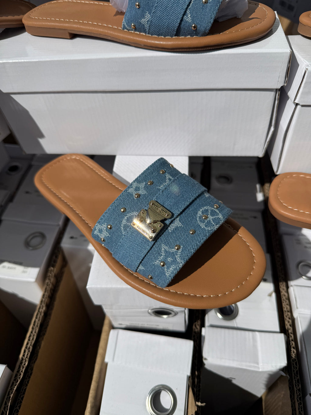 Belt Sandals - Jean Blue