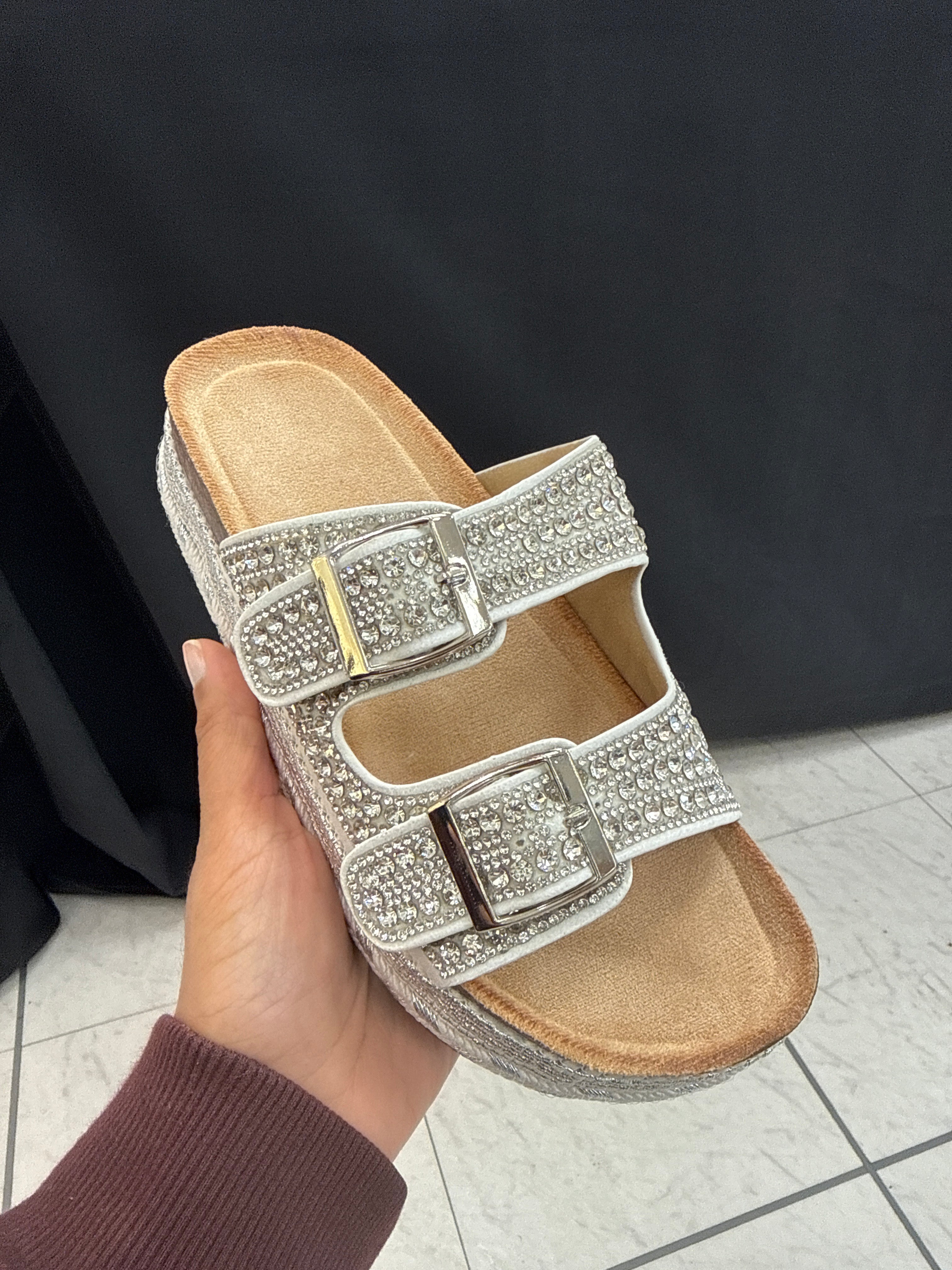 Diamanté Buckle Sandal