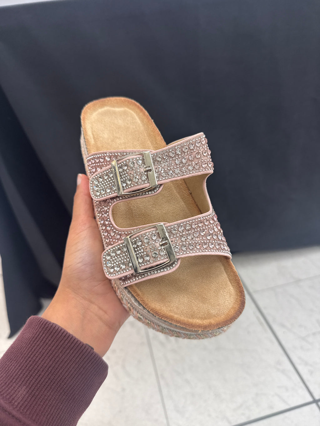 Diamanté Buckle Sandal