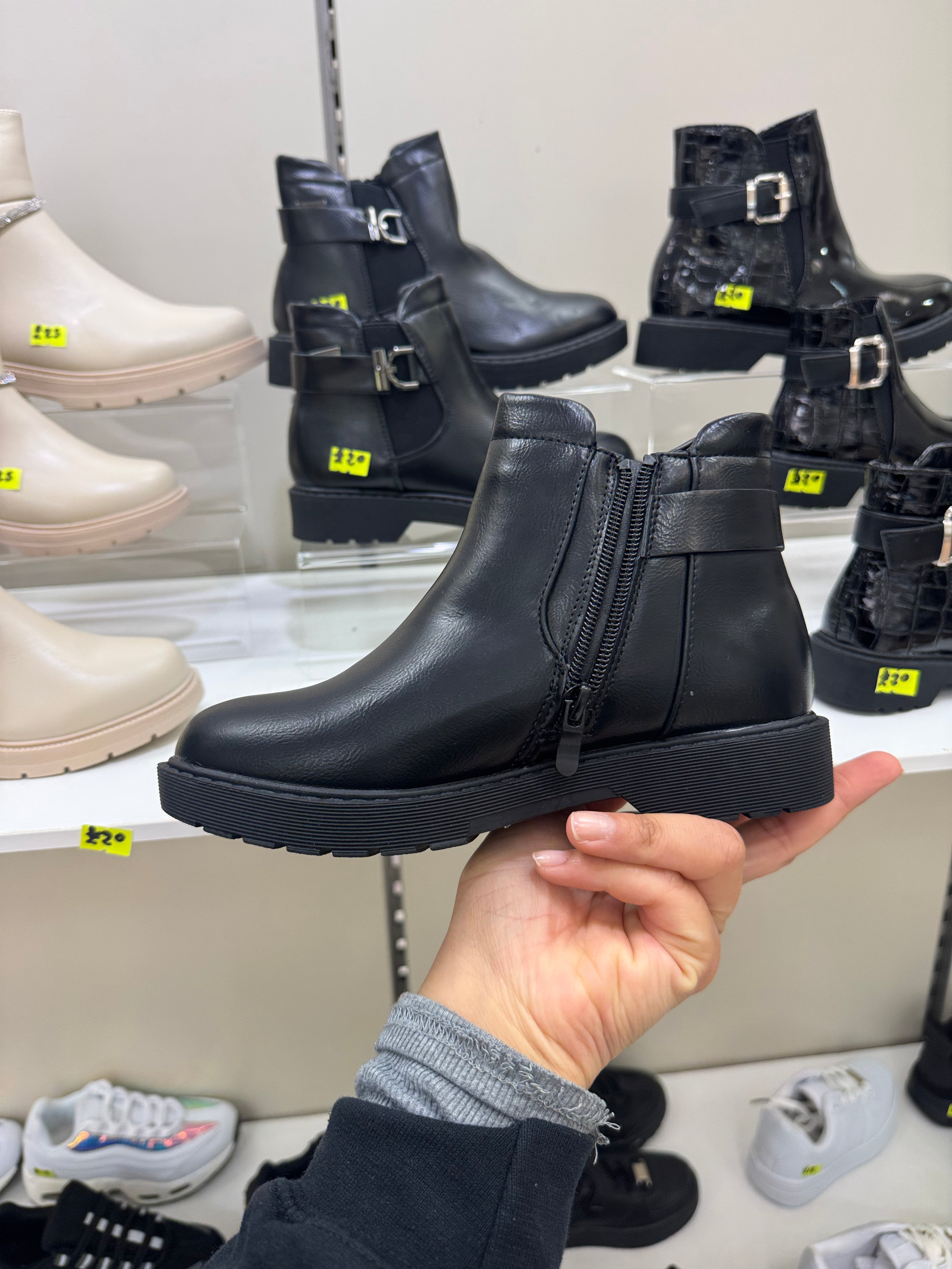 Black girls Shoes with zip