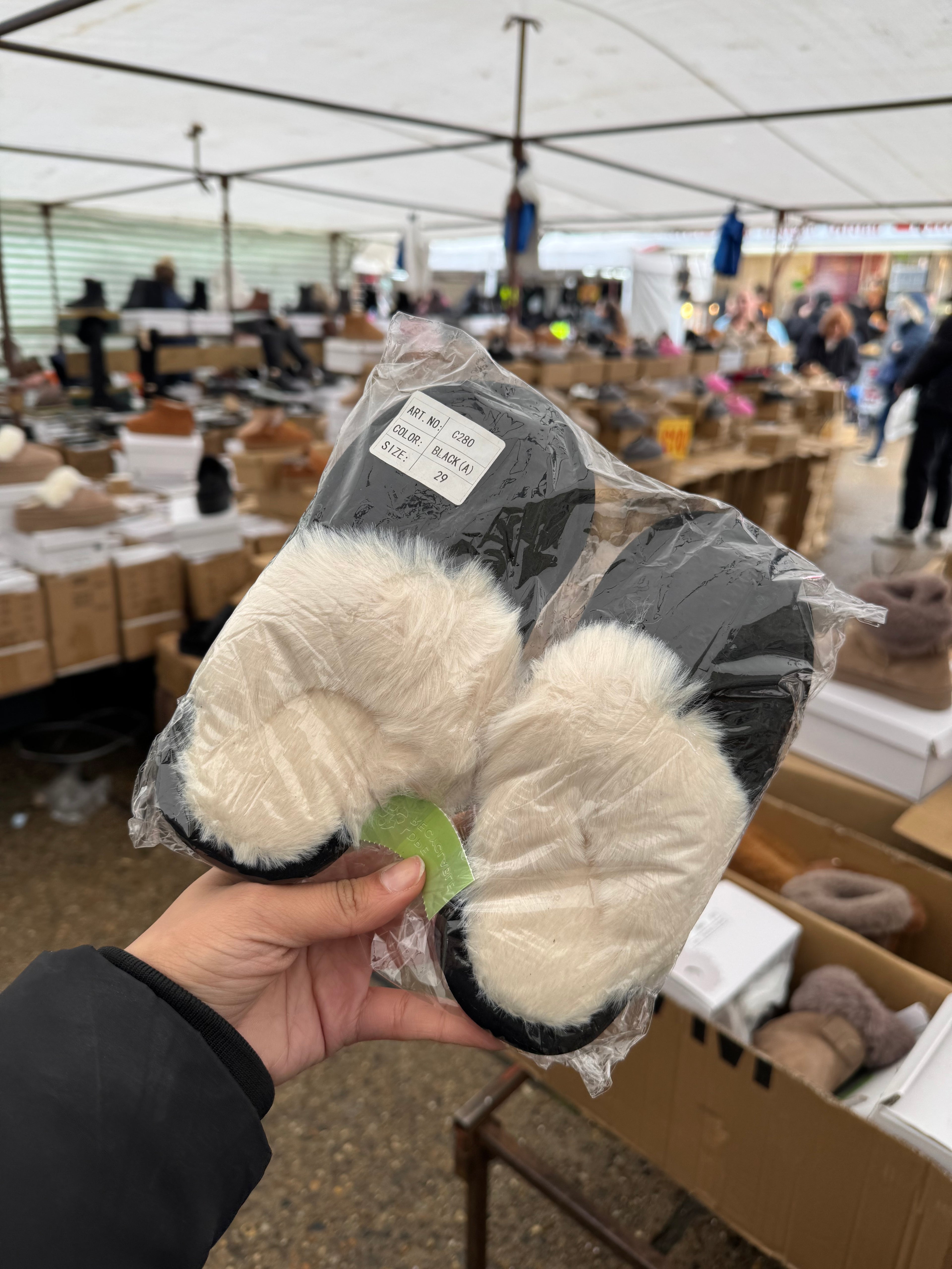 Fluffy slippers