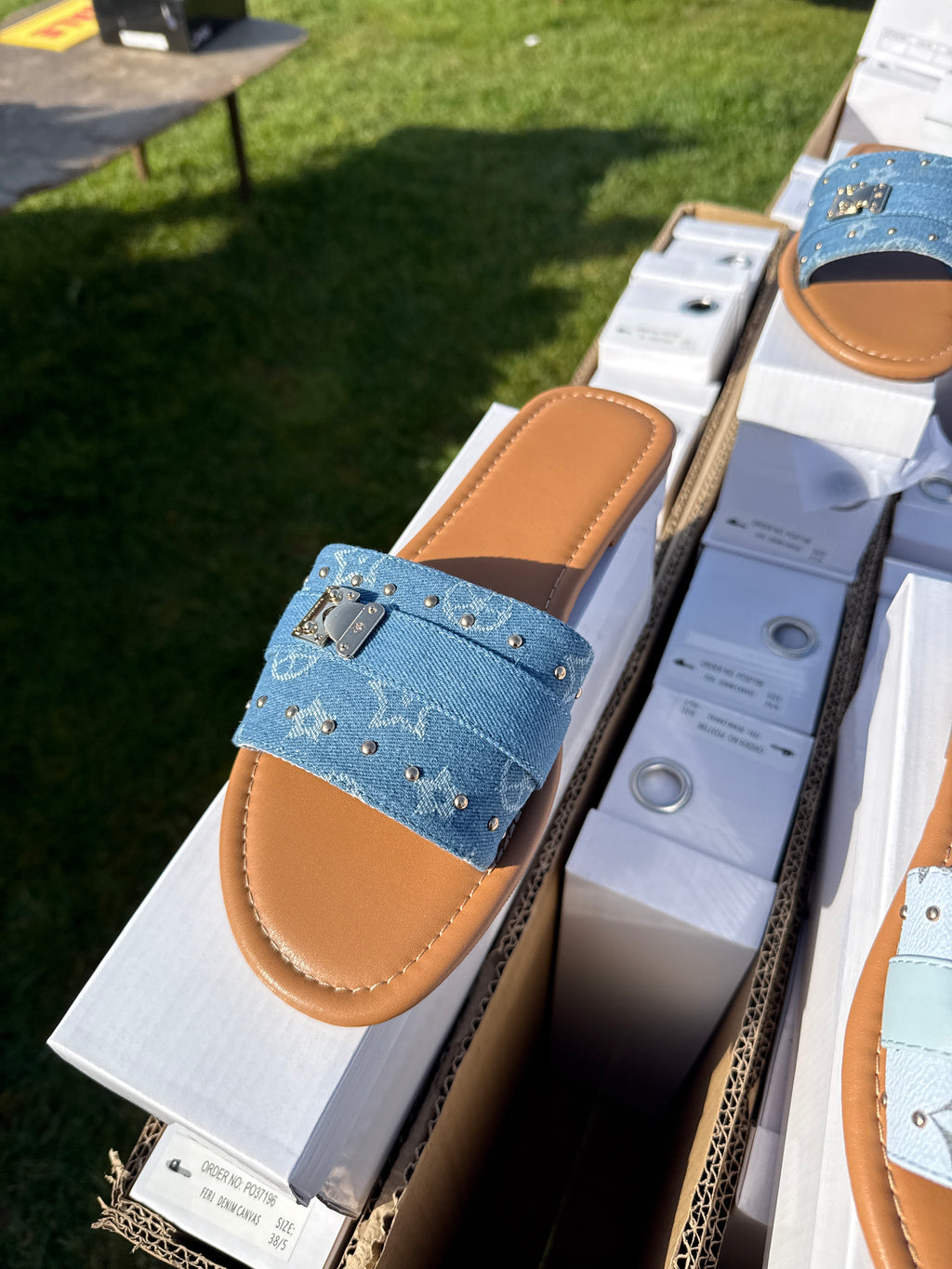 Belt Sandals - Jean Blue