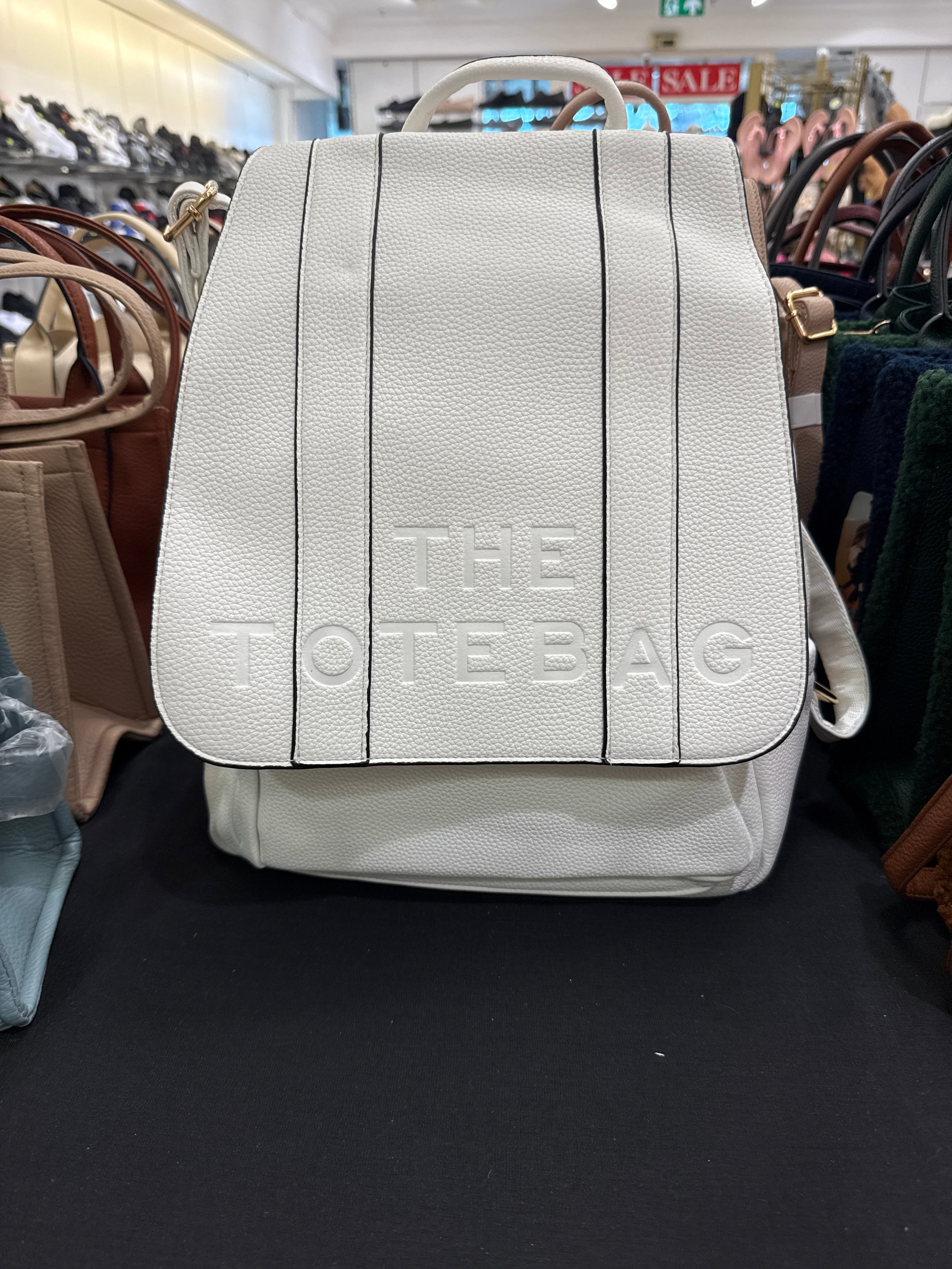 The Tote Bag Rucksack - White