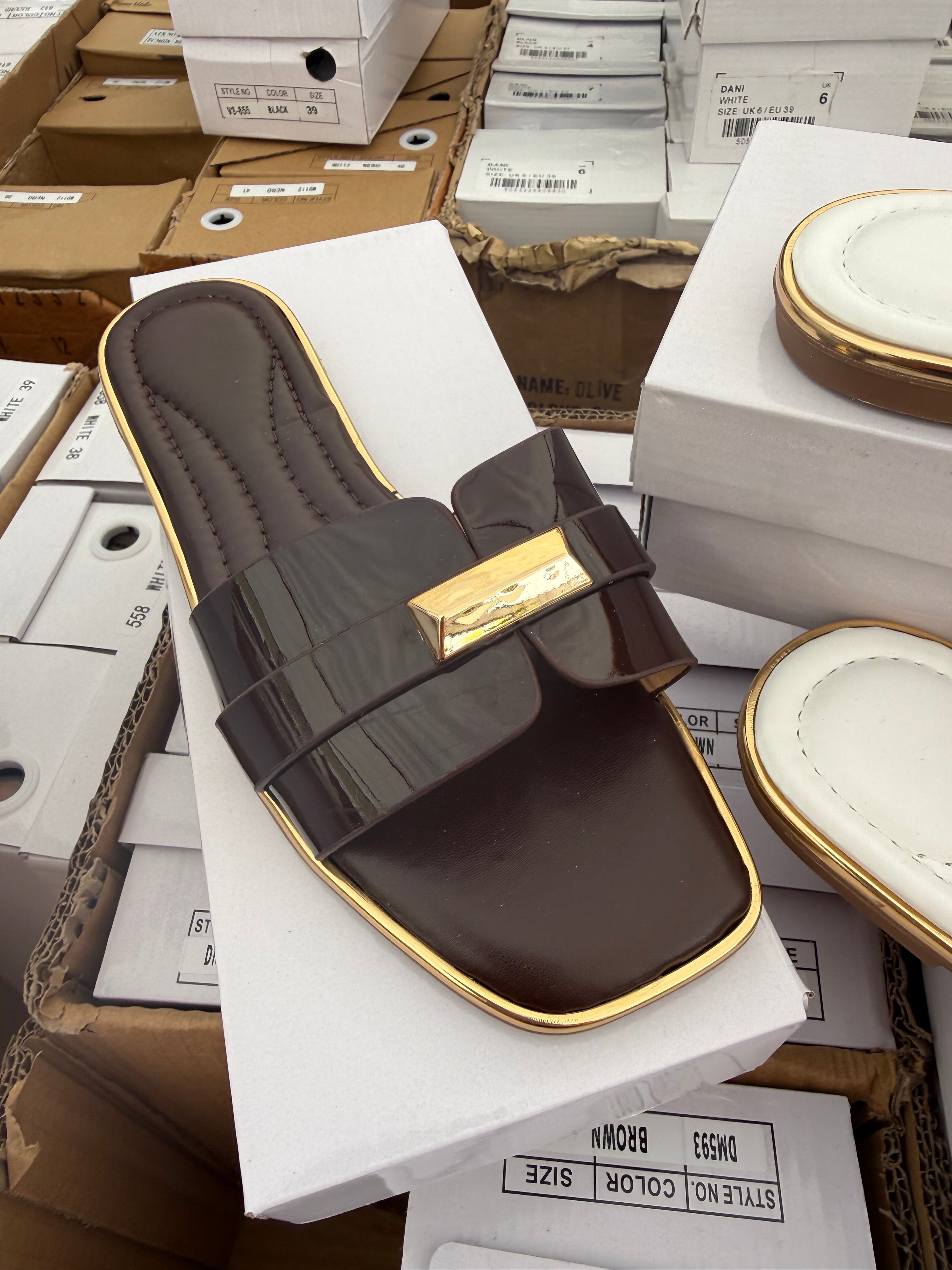Women Slides - Brown