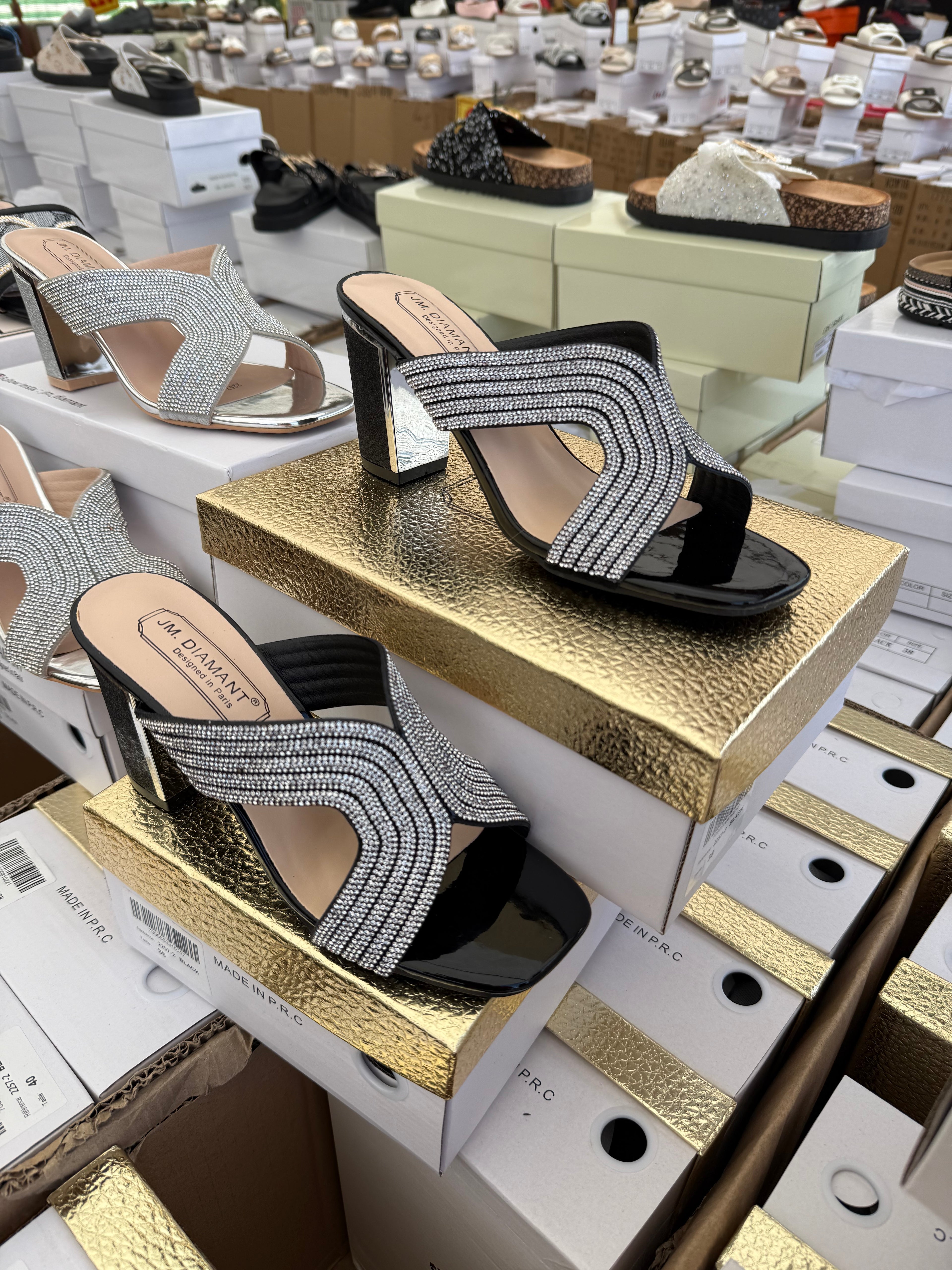 Women's Embellished Heels  - Black
