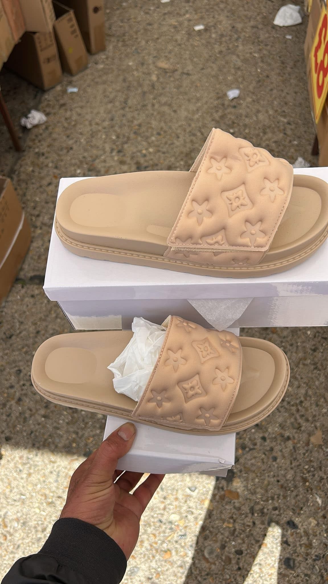 Ladies Sliders 6 - Beige