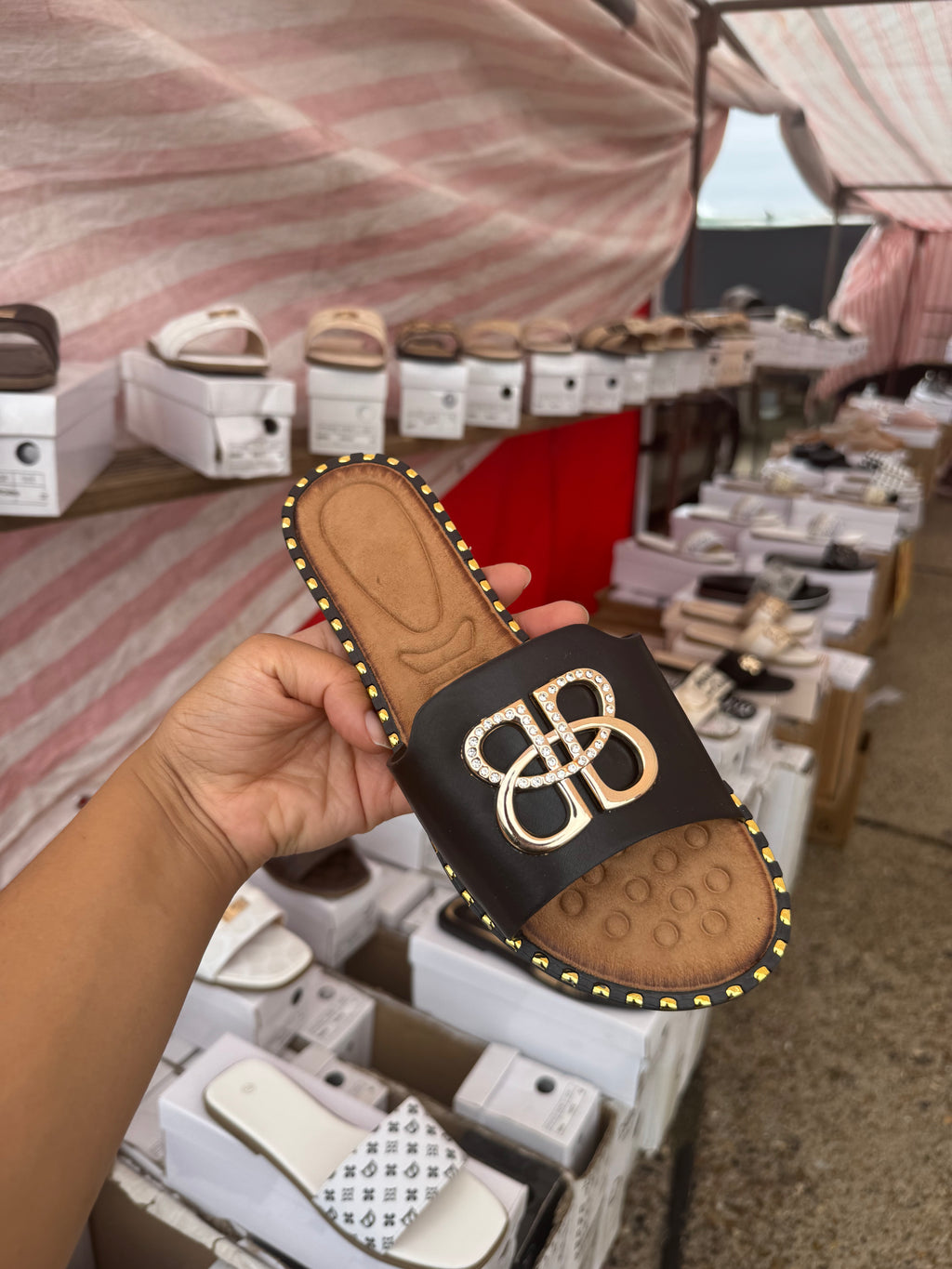 Luxury summer sliders for ladies