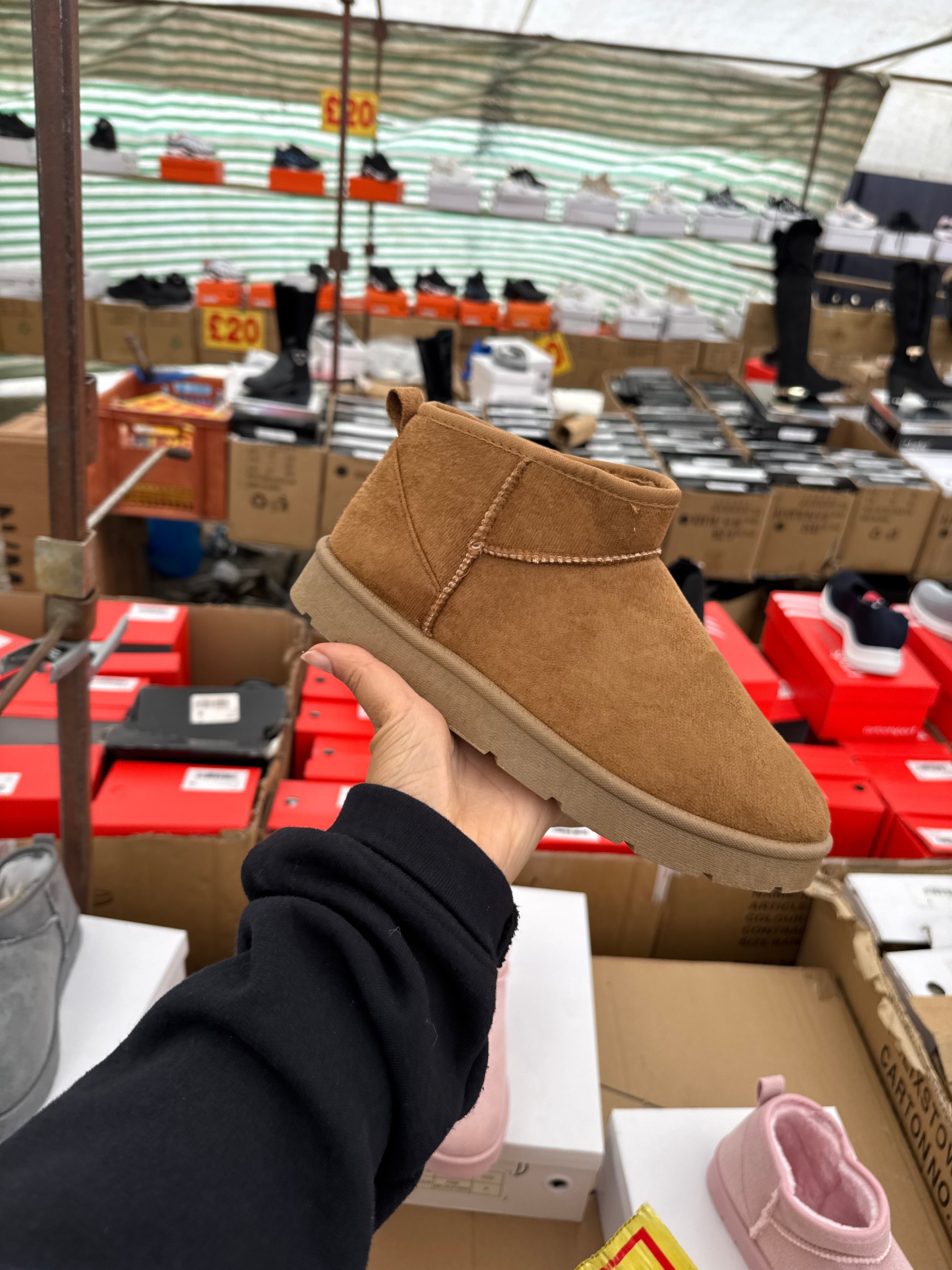 chesnut ankle boots fluffy lined